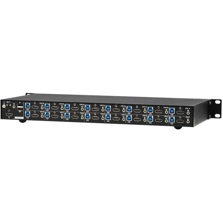 Tripp Lite by Eaton 16-Port 4K HDMI/USB KVM Switch - 4K 60 Hz Video/Audio, USB Peripheral Sharing, 1U Rack-Mount