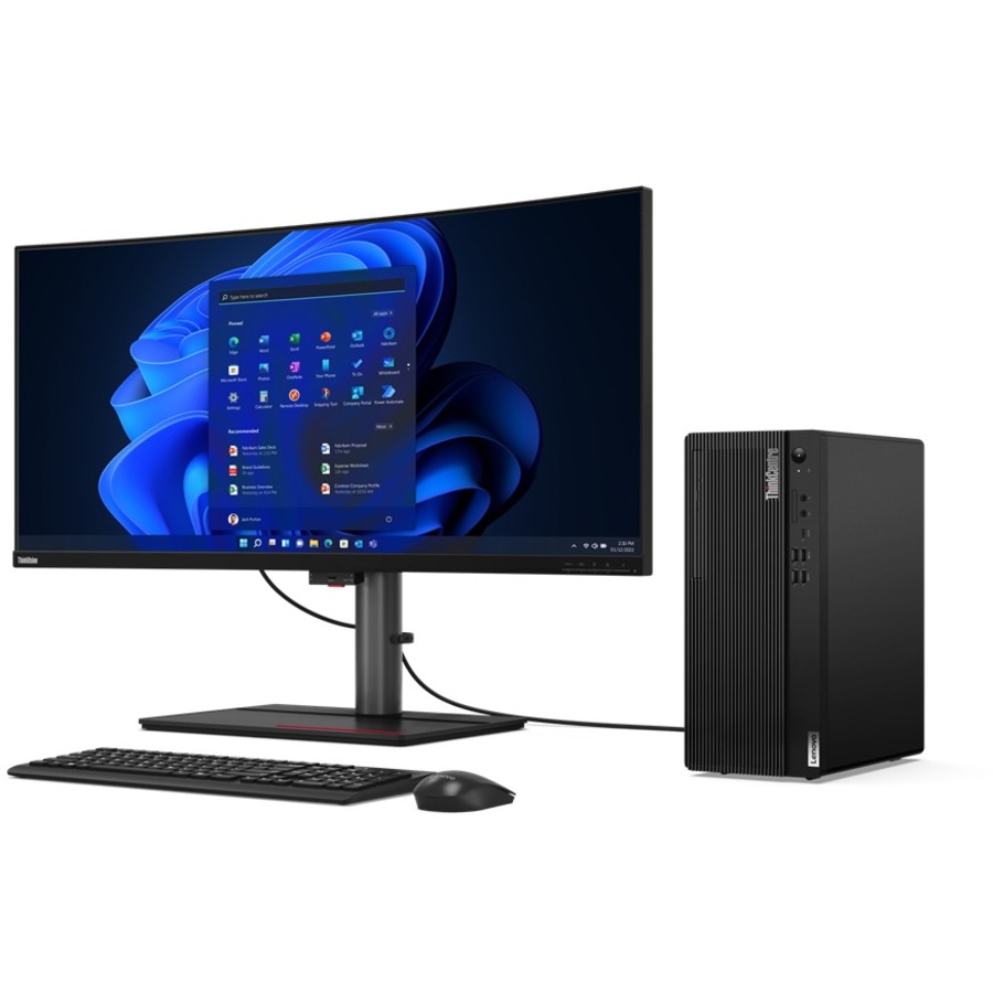 Lenovo ThinkCentre M80t Gen 3 11TE000NUS Desktop Computer - Intel Core i7 12th Gen i7-12700 - vPro Technology - 16 GB - 1 TB SSD - Tower - Black