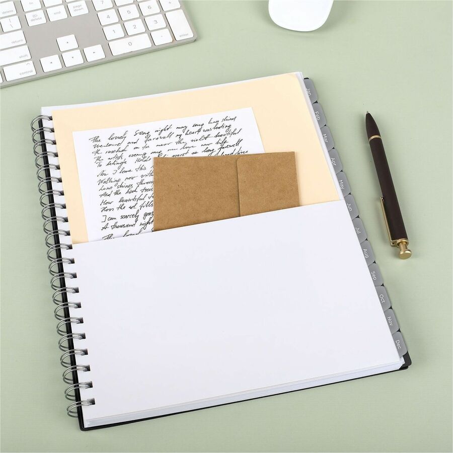 Mead Basic Weekly Monthly Planner, Black, Large, 8 1/2" x 11" - Large - Weekly, Monthly - 15 Month - October 2025 to December 2026 - 1 Week, 1 Month Double Page Layout - 8 1/2" x 11" Sheet Size - Twin Wire - Black - Poly - Black Cover - 1 Each
