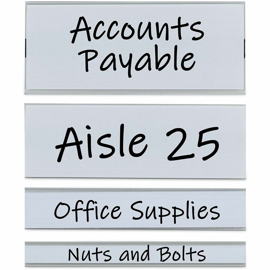 C-Line Label Holder - Plastic - Clear - Magnetic, Side-loading - 10 / Pack