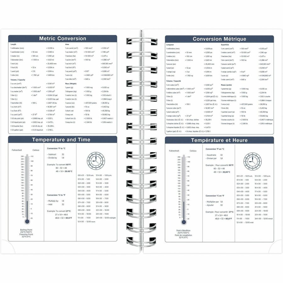 Blueline Academic Daily Planner Spring 2024-2024 - Blue - Bilingual