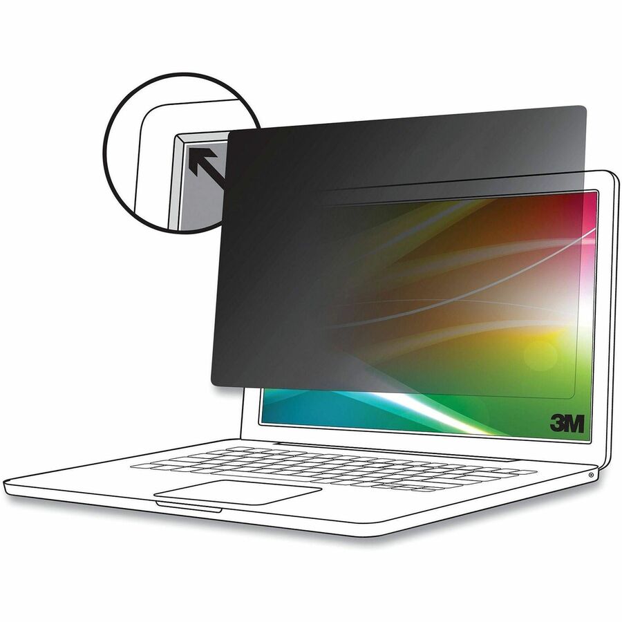 3M™ Bright Screen Privacy Filter for 15.6in Full Screen Laptop, 16:9, BP156W9E