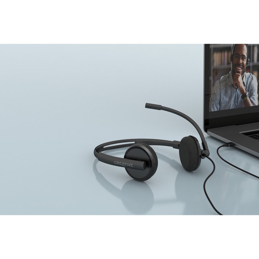 Creative HS-220 USB Headset with Noise-Cancelling Mic and Inline Remote ...