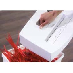 HSM Pure 220 - 1/8" - Strip Cut - 14 Per Pass - for shredding Staples, Paper, Paper Clip, Credit Card - 0.125" Shred Size - P-2/T-2/E-2 - 8.86" Throat - 6.60 gal Wastebin Capacity - White