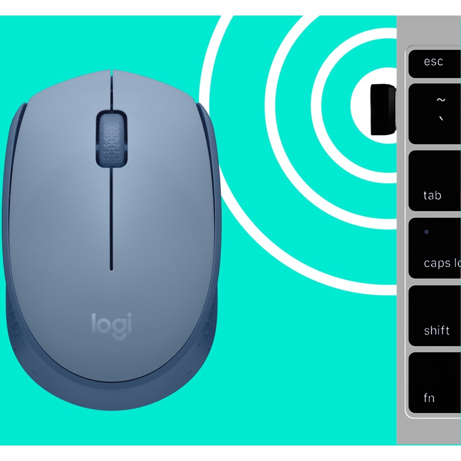 Logitech M170 Wireless Mouse for PC, Mac, Laptop, 2.4 GHz with USB Mini Receiver, Optical Tracking, 12-Months Battery Life, Amb