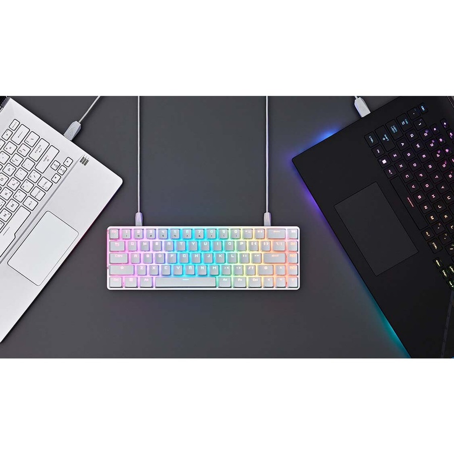 ASUS ROG Falchion Ace NXRD WHT 65% wired RGB mechanical gaming keyboard with white finish — alternate view 5