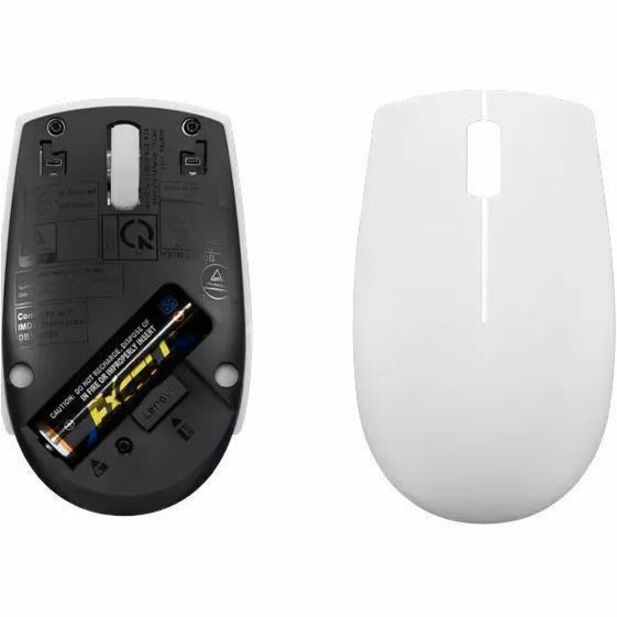 Lenovo 300 Wireless Compact Mouse (Cloud Grey) with battery
