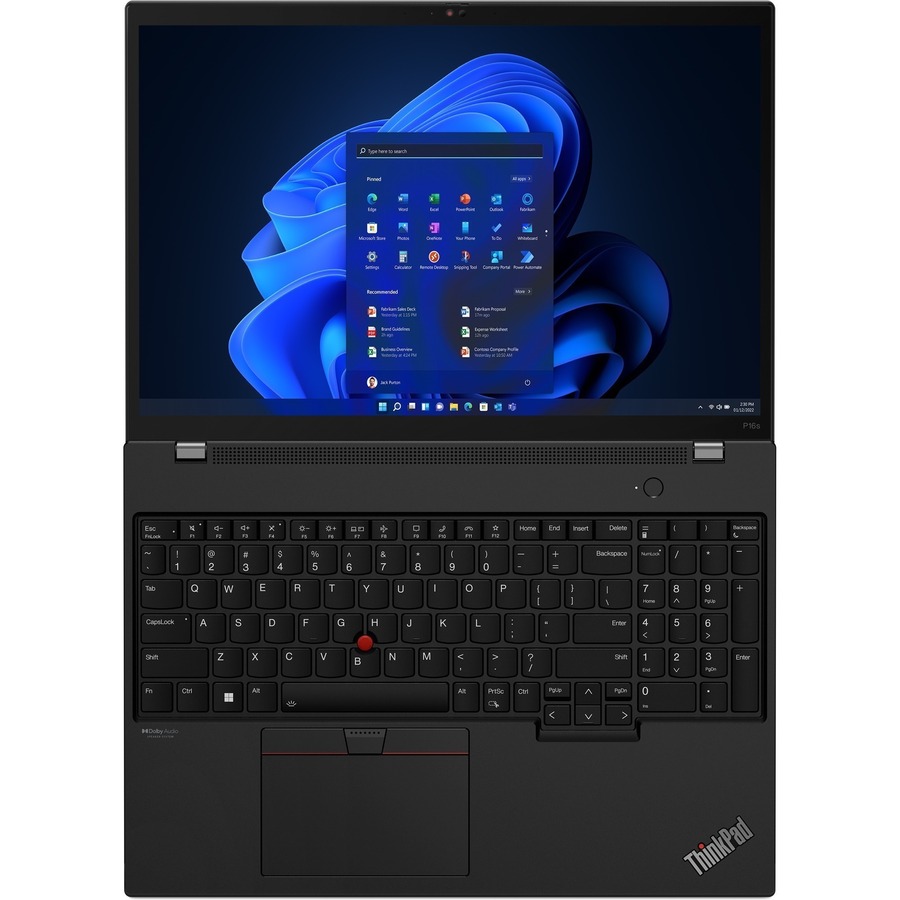 Lenovo ThinkPad P16s Gen 2 21HK001MUS 16" Mobile Workstation - WQUXGA - Intel Core i7 13th Gen i7-1370P - vPro Technology - 32 GB - 1 TB SSD - English Keyboard - Villi Black