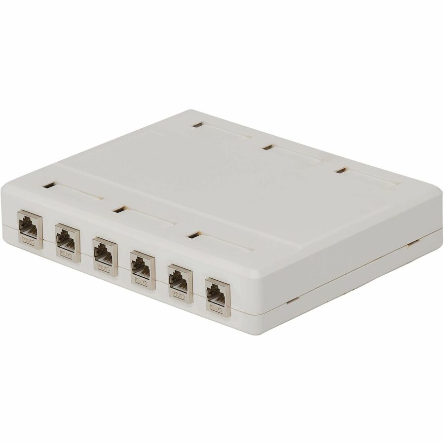 Eaton Tripp Lite Series Surface-Mount Box for Keystone Jacks - 12 Ports, White, TAA
