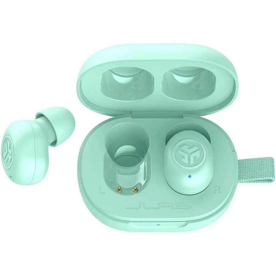 JLab JBuds Mini true wireless earbuds in mint with compact charging case — alternate view 5