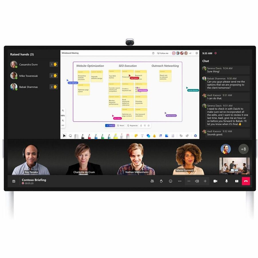 Microsoft Surface Hub 3 85 in TAA demo collaboration display for large-room video conferencing — alternate view 5