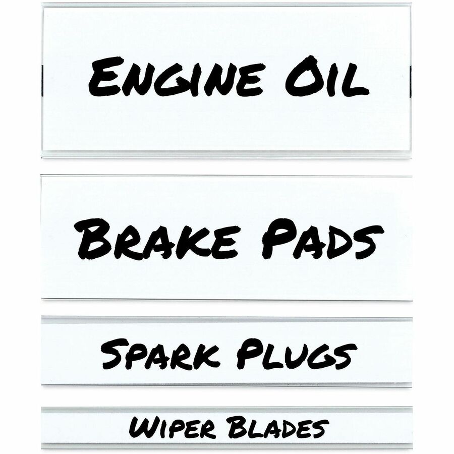 C-Line Label Holder - 5" Height x 5.1" Width x 7.4" Depth - Clear - Magnetic, Side-loading, Easy to Use, Repositionable, Built-in Pocket - 10 / Pack