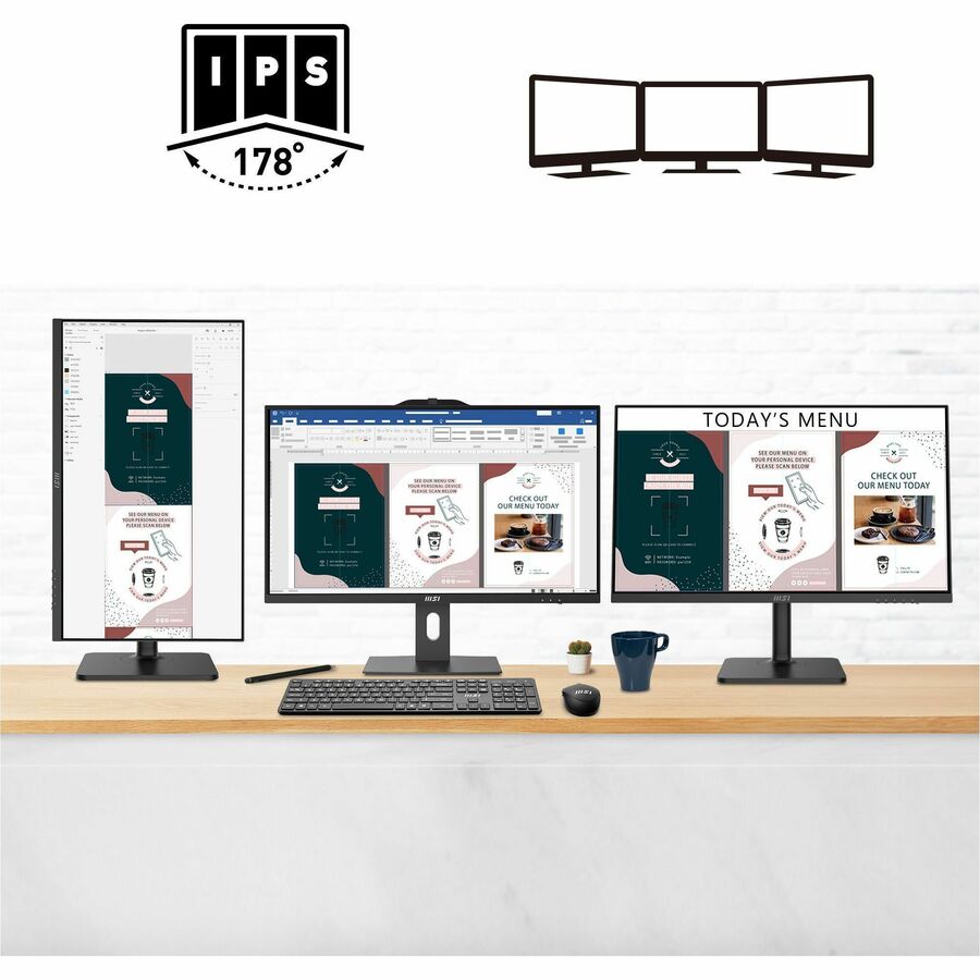 MSI PRO AP272P 14M-603US All-in-One Computer - Intel Core i5 14th Gen i5-14400 - 8 GB - 1 TB SSD - 27" IPS Full HD - Desktop - Black - W11 - 1Y Warranty