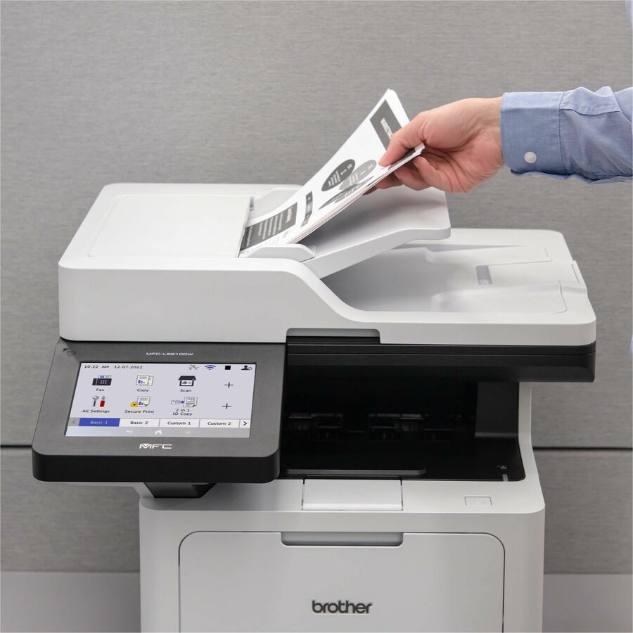 Brother MFC-L6810DW Enterprise Monochrome Laser All-in-One Printer with Low-cost Printing, Large Paper Capacity, Wireless Networking, Advanced Security Features, and Duplex Print, Scan, and Copy - Copier/Fax/Printer/Scanner - 52 ppm Mono Print - 1200 x 12