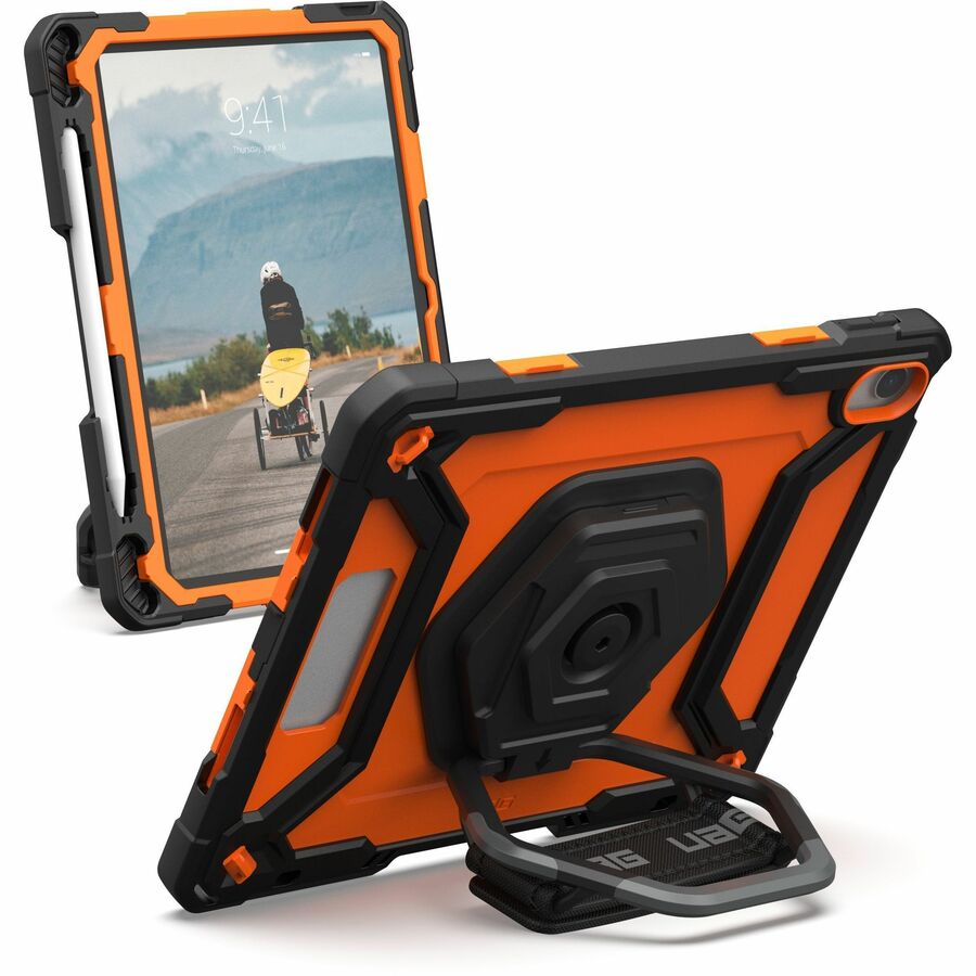 Urban Armor Gear Plasma Rugged Carrying Case for 10.9" Apple iPad (10th Generation) iPad - Black/Orange