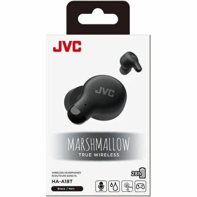 JVC HA-A18T-B True Wireless Memory Foam Earphones - Black