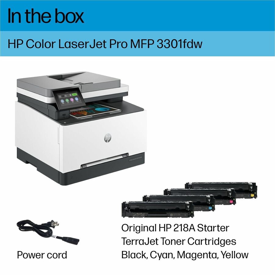 HP LaserJet Pro 3301fdw Wired & Wireless Laser Multifunction Printer - Color