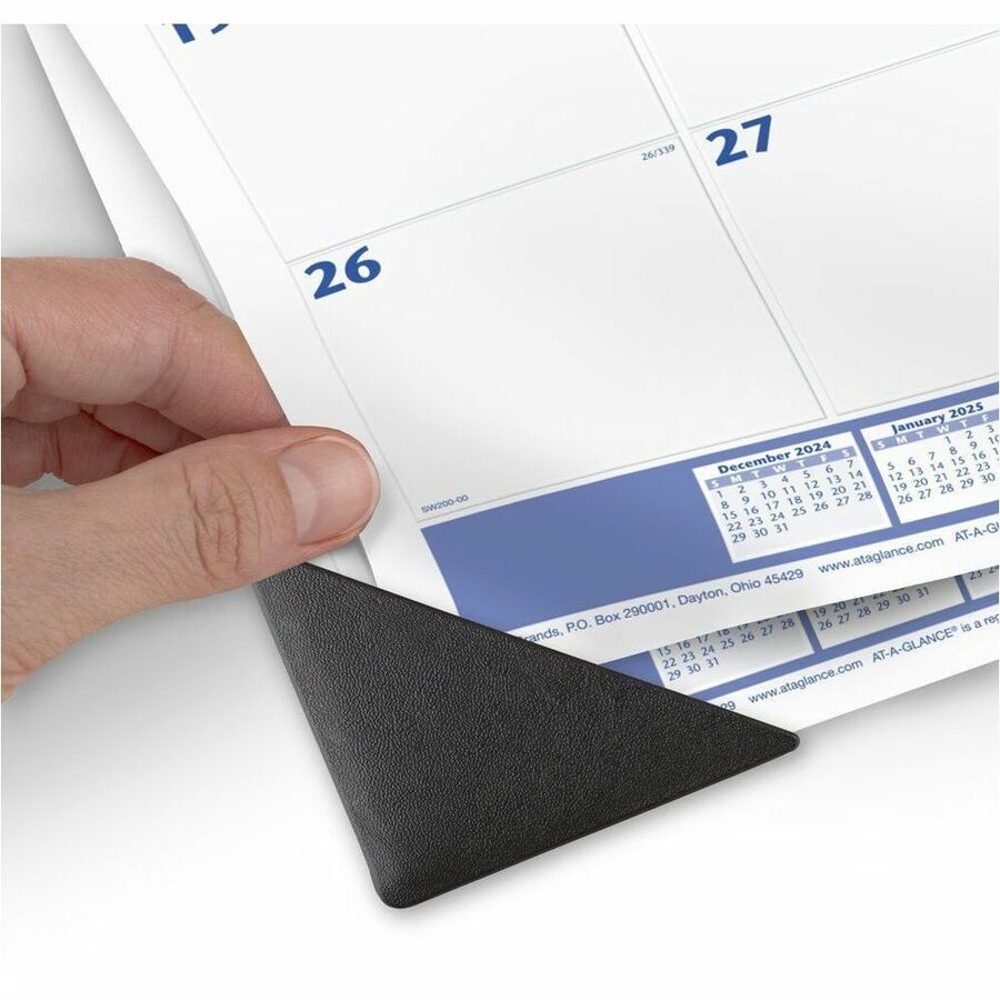 AtAGlance 2025 Monthly Desk Pad Calendar, Blue and Gray, Standard, 21