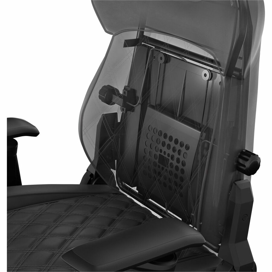 Corsair TC500 LUXE Gaming Chair - For Gaming - Fabric, Metal, Steel, Polyurethane, Foam - Shadow