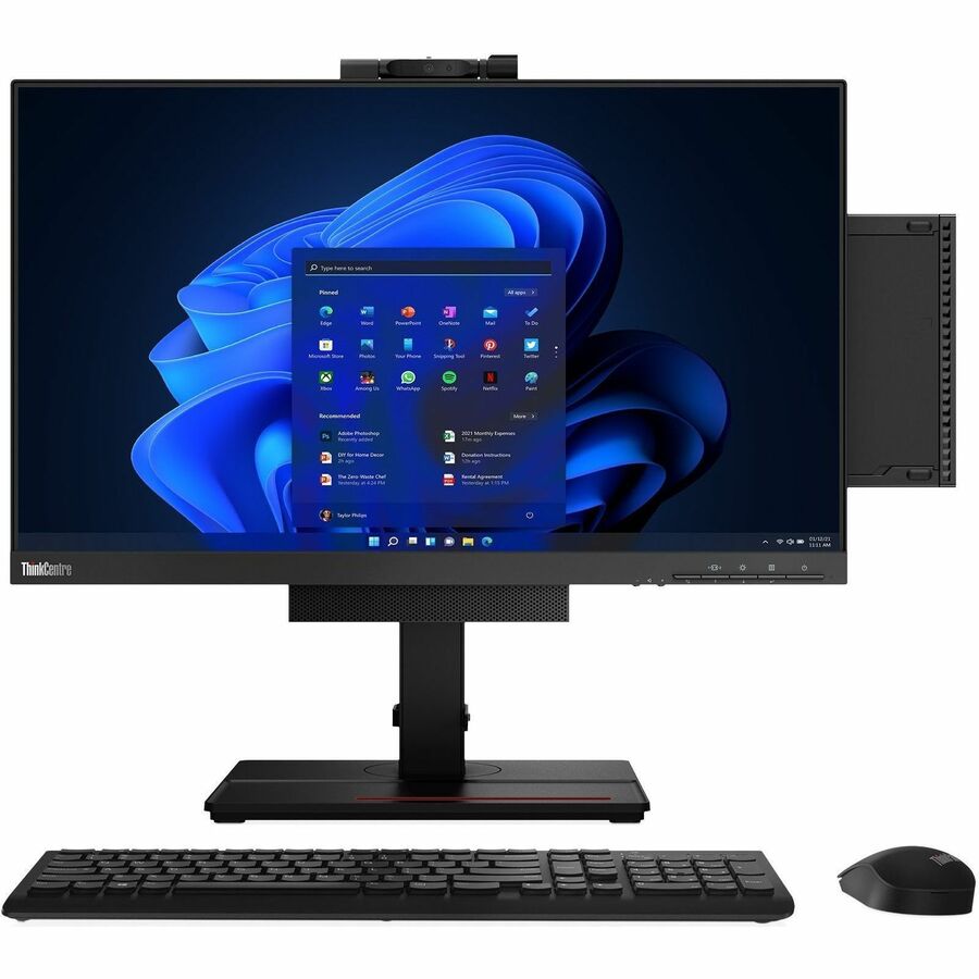 Lenovo - Ordinateur de bureau ThinkCentre M70q Gen 5 12TD001LCA - Intel Core i3 14e g&eacute;n&eacute;ration - 16 Go - 512 G...