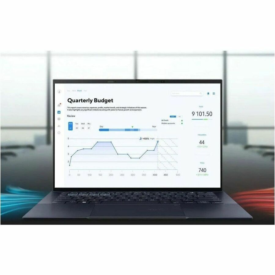 ASUS ExpertBook B9403CVA-XVE74 black 14-inch business laptop with WQXGA+ non-touch display — alternate view 5