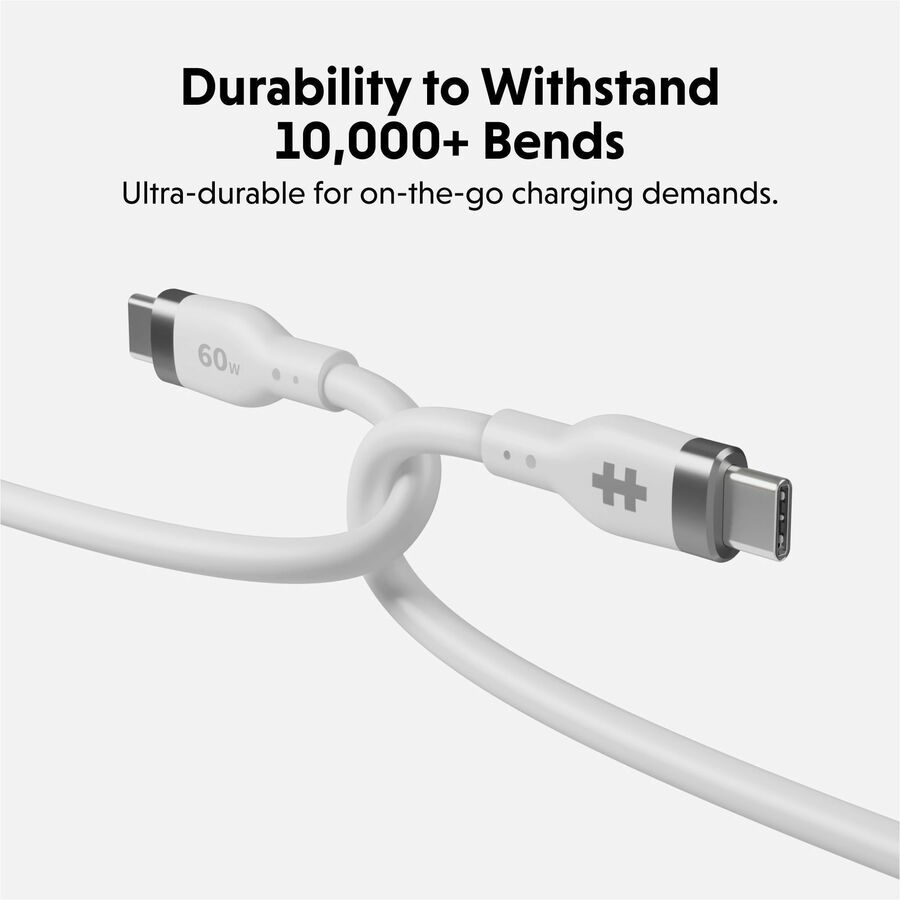 Hyper HyperJuice USB-C Silicone Charging Cable (1.5m/5ft) - White