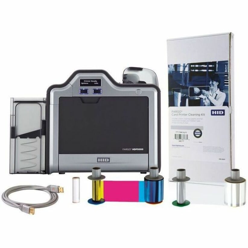Fargo HDP5000 Single Sided Desktop, Healthcare, Government, Business, Academic Dye Sublimation/Thermal Transfer Printer - Color - Card Print - Ethernet - USB