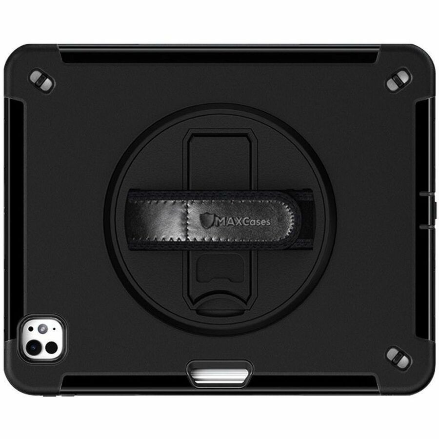 MAXCases Extreme Shield for iPad Pro 13" (M4 2024/M5 2025) w/ Handstrap, Shoulder Strap & Pencil Garage (Black)
