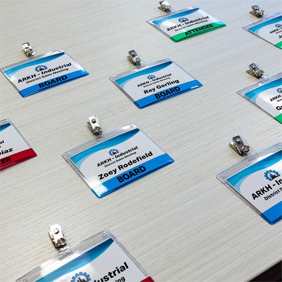 Avery&reg; Translucent Colour Bar Vinyl Name Tag Holders