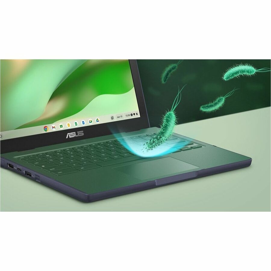 ASUS Chromebook CR1204CTA-YZ84 in grey with 12.2-inch WUXGA display, Intel N150, 8 GB memory, and 64 GB storage — alternate view 5