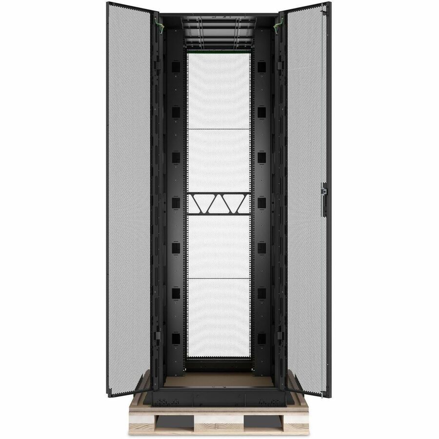 APC NetShelter SX Advanced Rack, High Strength, 52U, 2436H x 800W x 1295D mm, with Shock Package, Black [TAA]