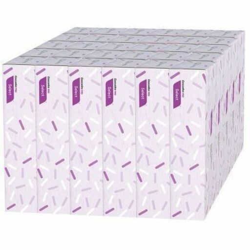 Cascades PRO Select Flat Box Facial Tissue, 2-Ply, White, 100 sheets, 30 boxes/pack