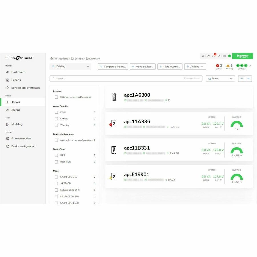 Subscription, Ecostruxure IT Expert, 3 years, 100 nodes, Digital, Remote monitoring and management of Data Centers.