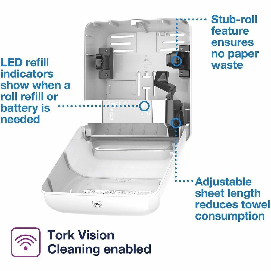 Picture of Matic Hand Towel Roll Dispenser, Plastic Touch-Free, Top Loading, Smart Sensor, 16.1 in x 9.8 in x 15.4 in, 1 EA/CT