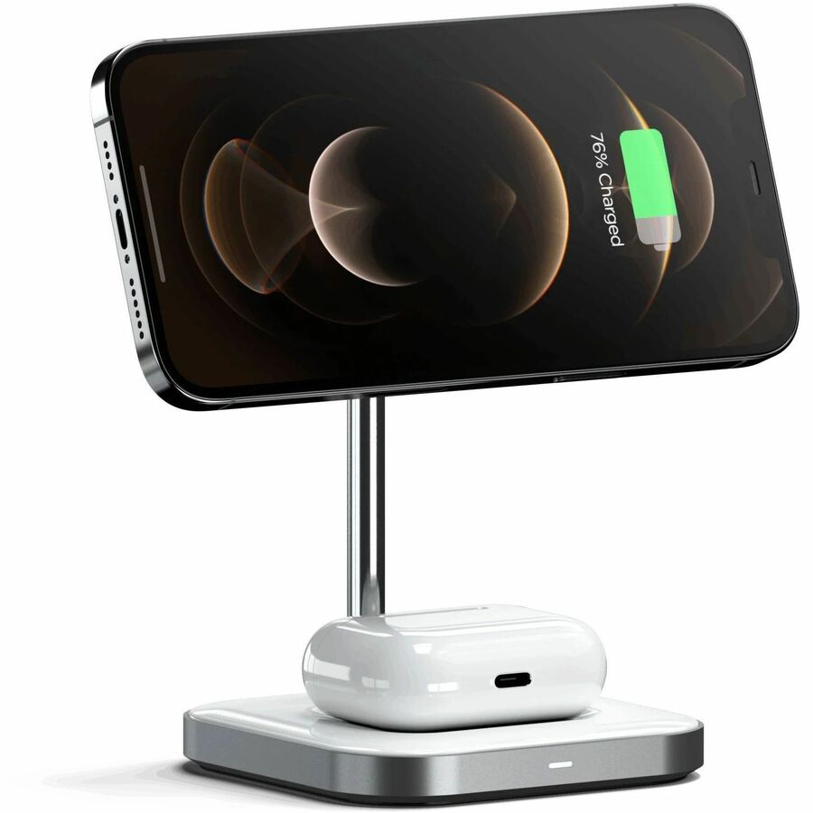 Satechi Aluminum 2-in-1 Magnetic Wireless Charging Stand