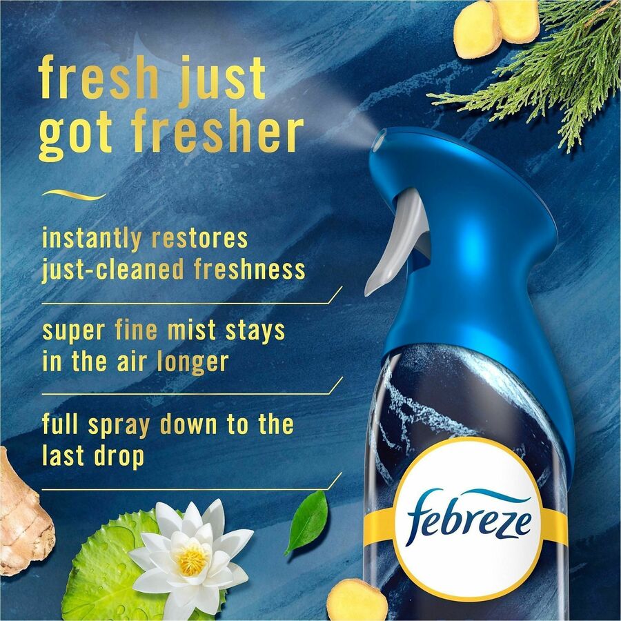 Image of Febreze Air Mist Air Freshener Spray - Spray - 8.1 fl oz (0.3 quart) - Warm Ocean Breeze - Odor Neutralizer, Long Lasting - 6 / Carton