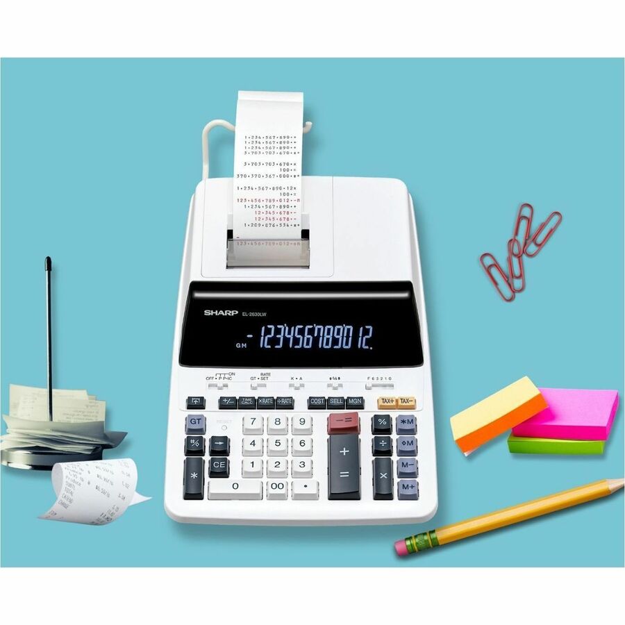 Sharp - Calculatrice à imprimante EL2630LW