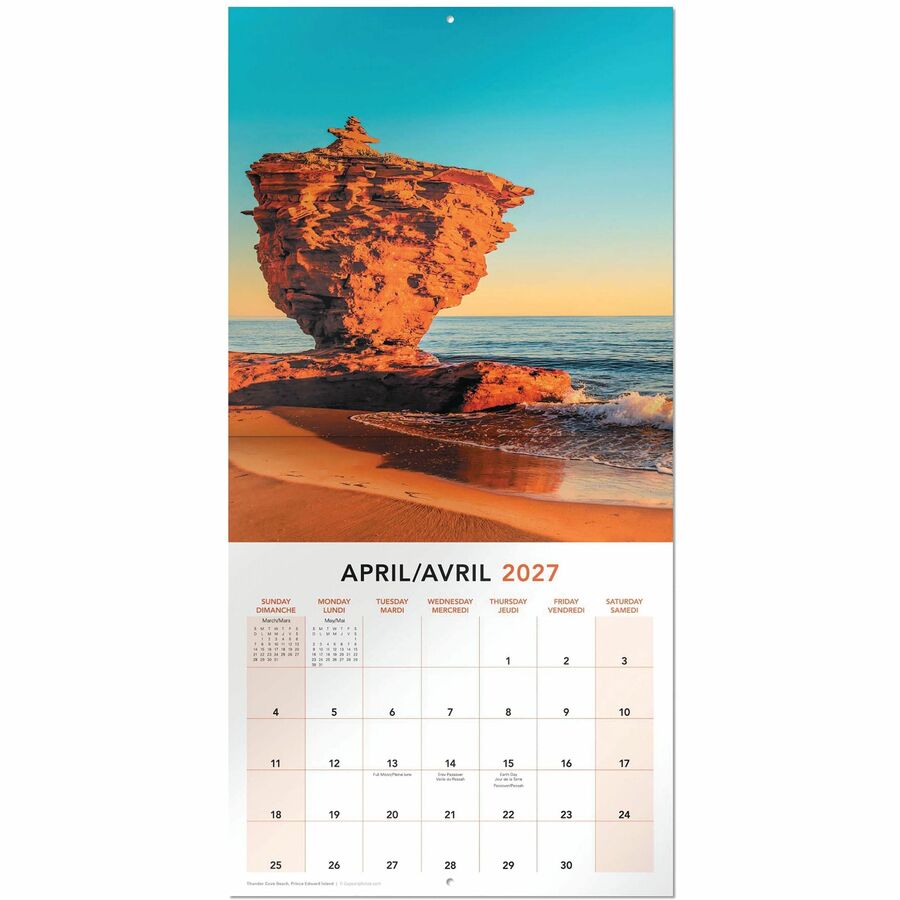 Calendrier mural Mead&reg; 2027 de 16 mois, Paysages canadiens