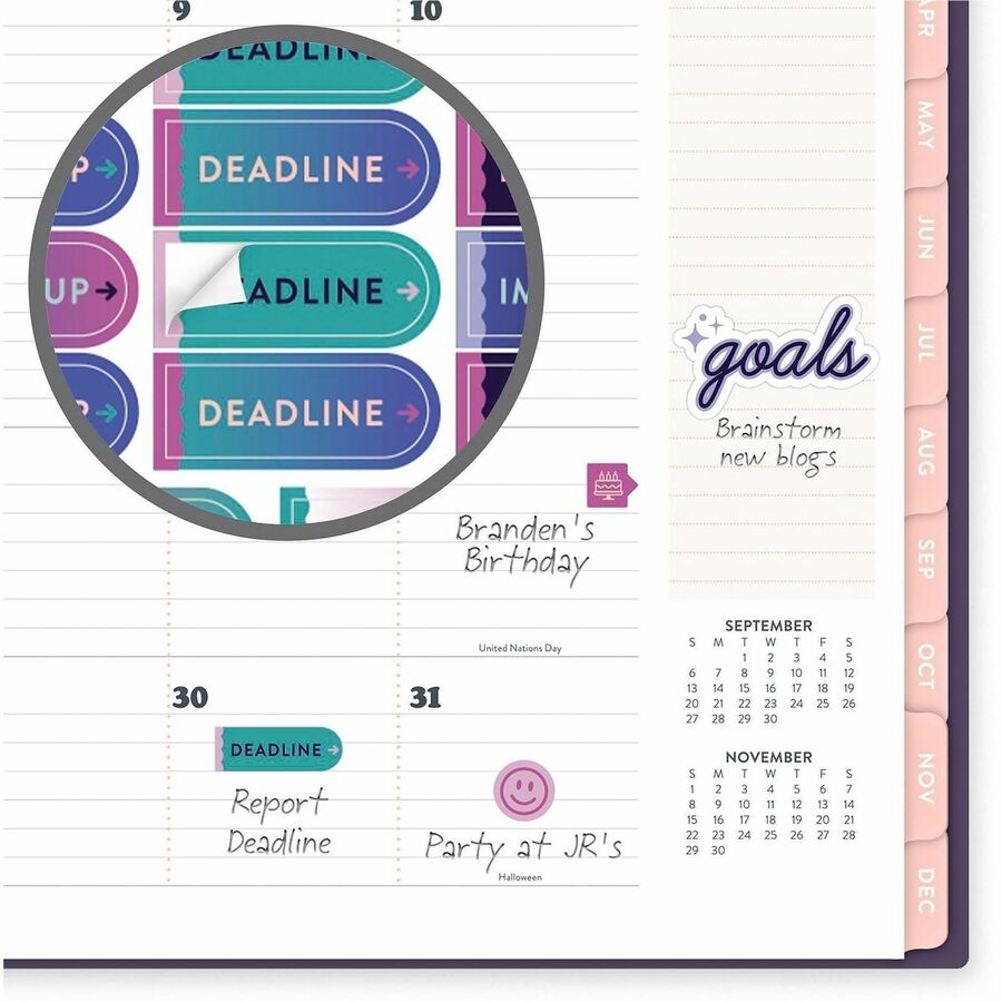 Picture of Mead CatCoq Retro Flower Weekly/Monthly Planner