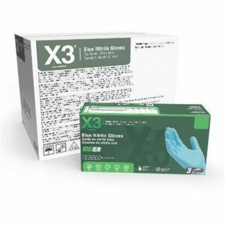 Picture of X3 Industrial Blue Powder-Free Nitrile Gloves