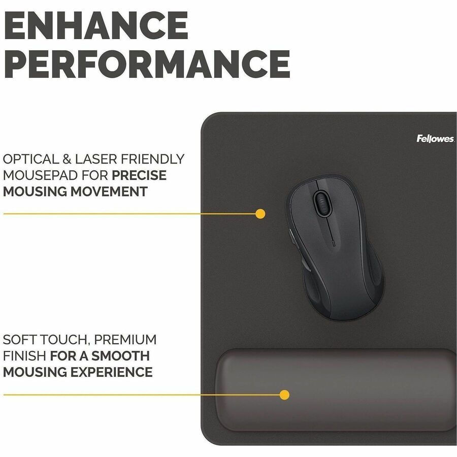 Picture of Fellowes Breyta Mousepad Wrist Rest - Black