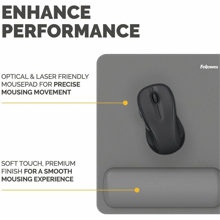 Picture of Fellowes Breyta Mousepad Wrist Rest - Gray