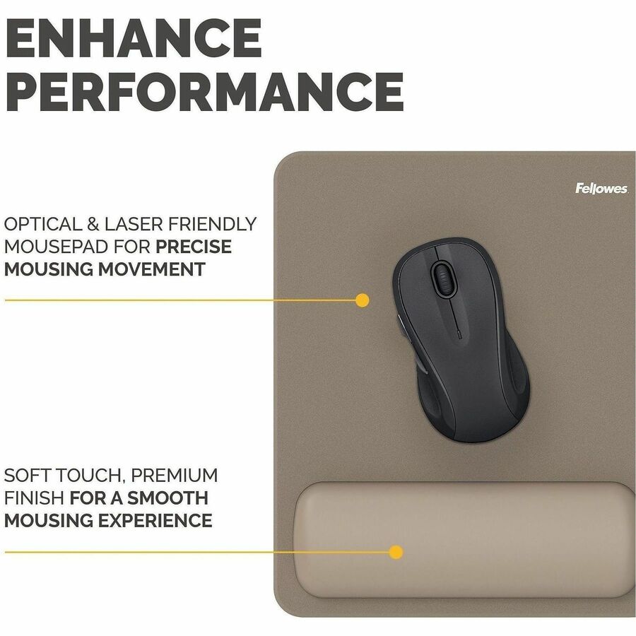 Picture of Fellowes Breyta Mousepad Wrist Rest - Sand