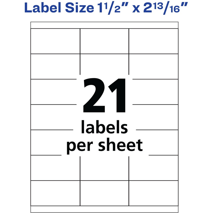 Avery® Address Labels for Copiers, 1" x 213/16" , 2,100 White Labels