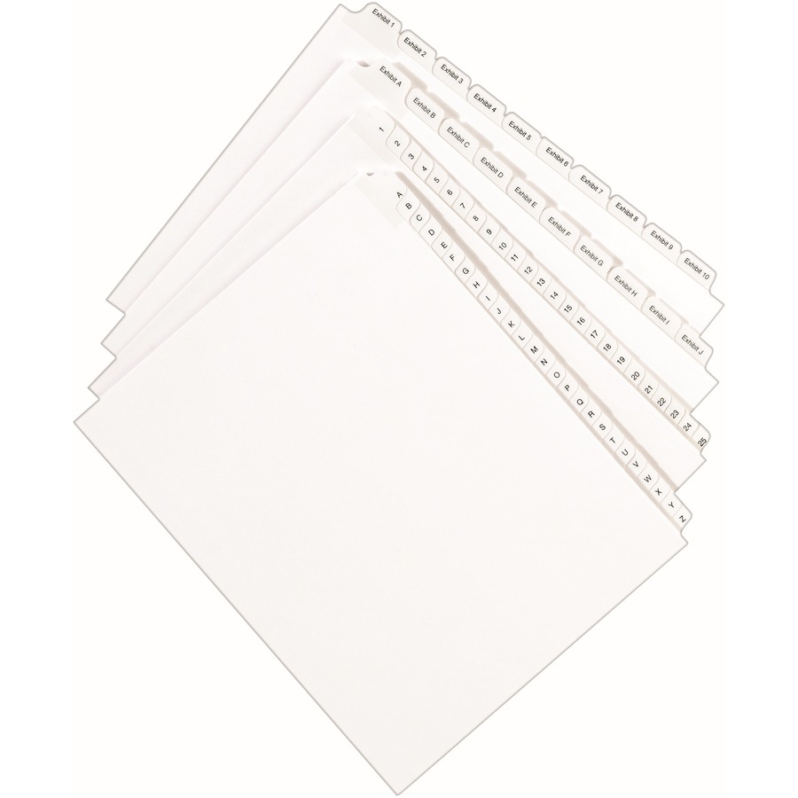 1 Set 8.5 x 11 inches 82190 Avery Collated Legal Exhibit Dividers 176-200 Allstate Style Side Tab