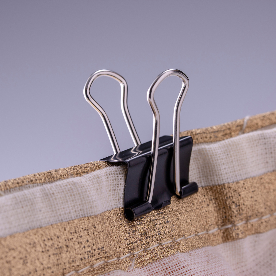Officemate Binder Clips, Small - Small - 0.8" Width - 0.37" Size Capacity - 12 / Box - Black