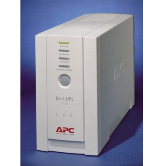 APC Back-UPS CS 500VA - Tower - 8 Hour Recharge - 3 Minute Stand-by - 120 V Input - 120 V AC Output - Stepped Approximated Sine Wave - Serial Port - USB - 3 x NEMA 5-15R, 3 x NEMA 5-15R Surge - 6 x Battery/Surge Outlet