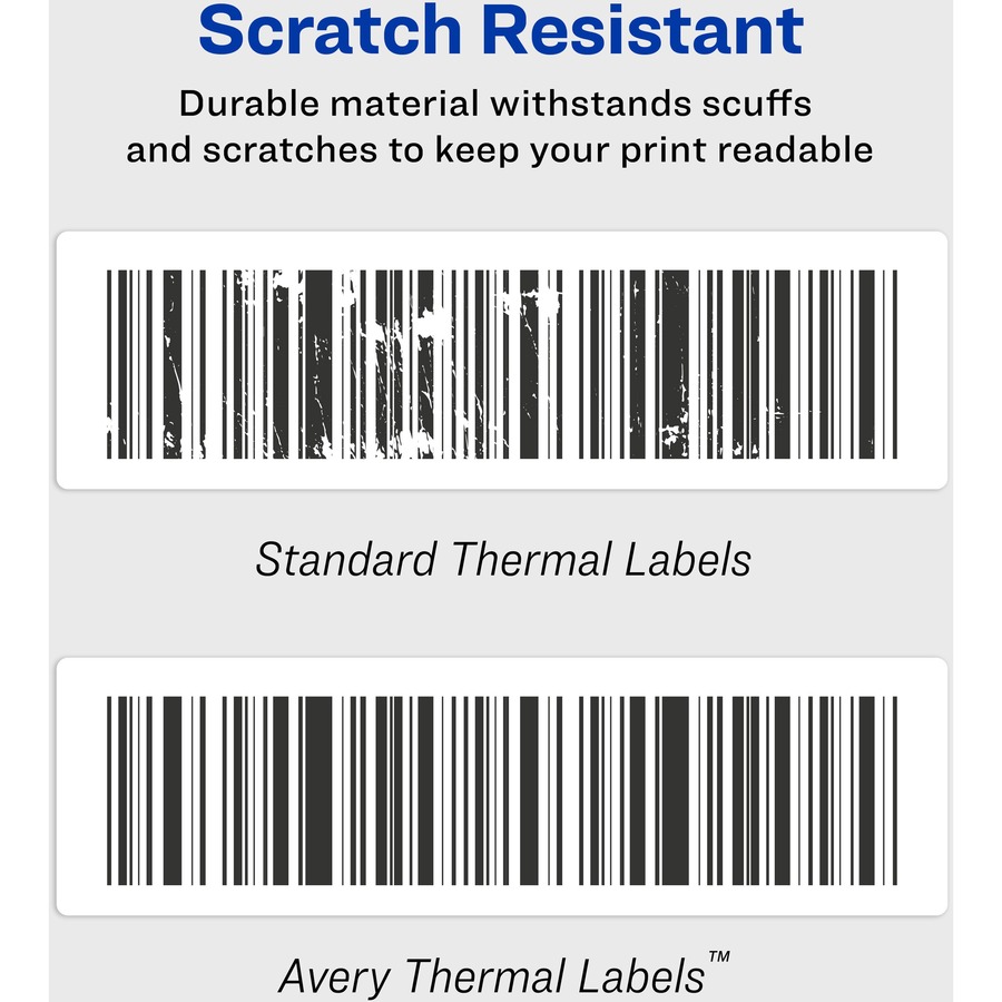 Avery® Direct Thermal Roll Labels - 3 1/2" Width x 1 1/8" Length - Permanent Adhesive - Rectangle - Direct Thermal - Bright White - Paper - 130 / Sheet - 2 Total Sheets - 260 Total Label(s) - 260 / Box - Water Resistant