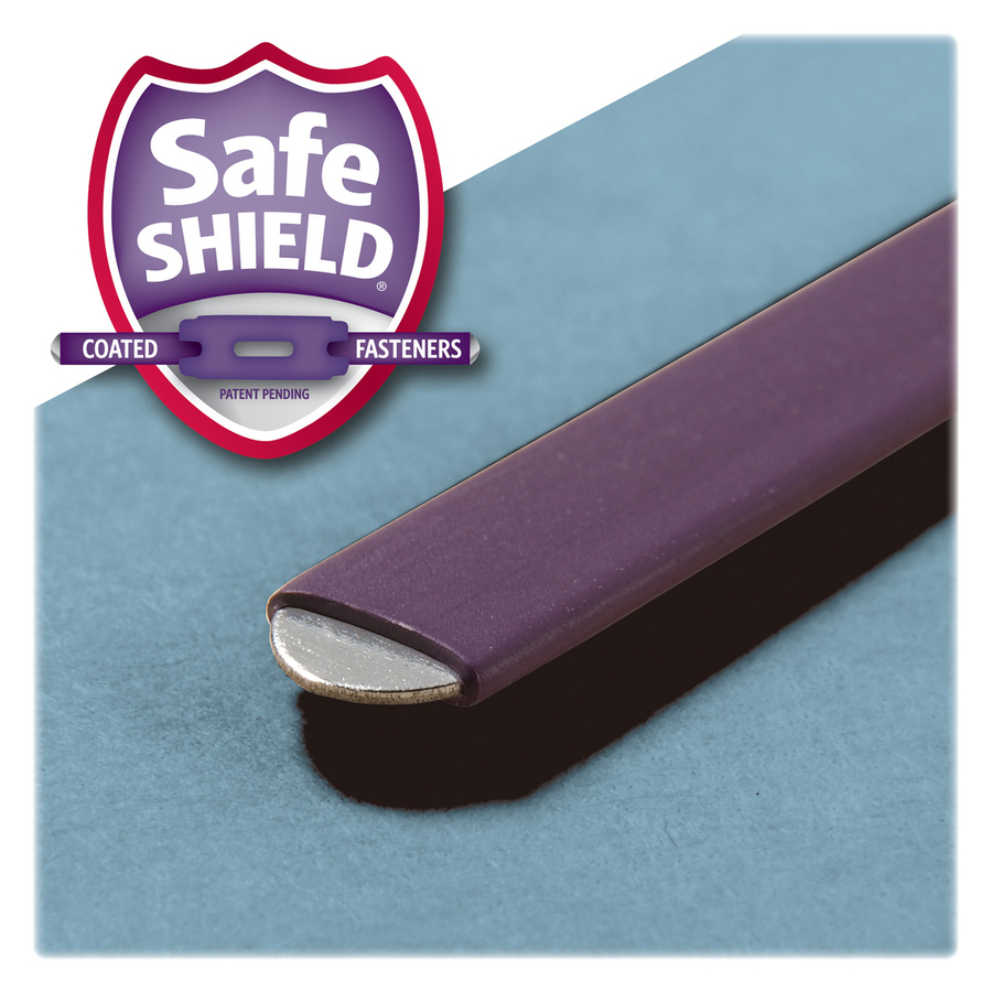 Smead SafeSHIELD 2/5 Tab Cut Legal Recycled Classification Folder - 8 1/2" x 14" - 2" Expansion - 2 x 2S Fastener(s) - 2" Fastener Capacity for Folder - Top Tab Location - Right of Center Tab Position - 2 Divider(s) - Pressboard - Blue - 100% Recycled - 1 - Pressboard Classification Folders - SMD19030