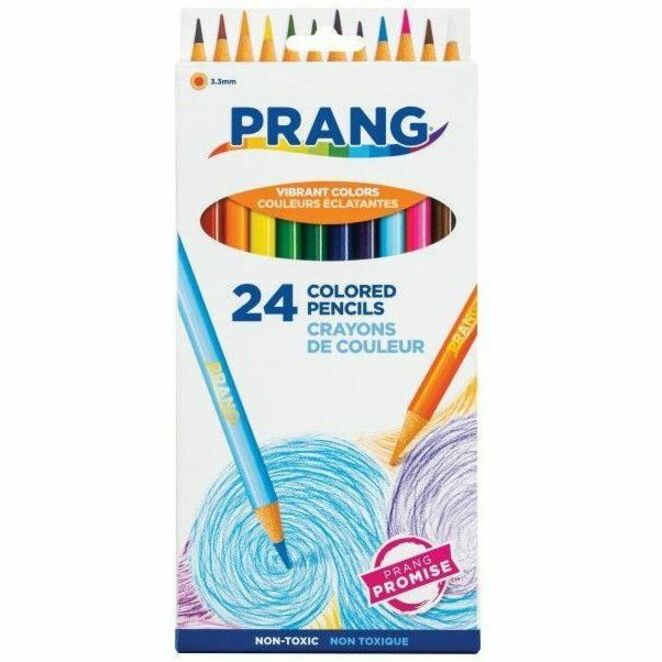 Prang Colored Pencils - 3.3 mm Lead Diameter - Assorted Lead - Assorted Barrel - 24 / Set = DIX22240